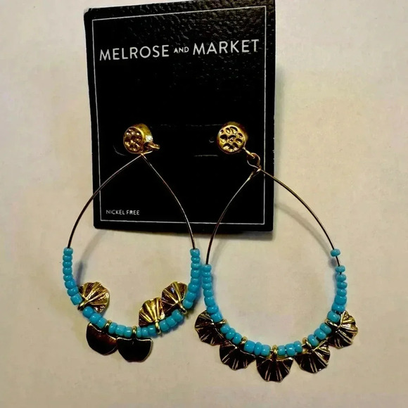 Melrose and Market Jewelry - Nordstrom Melrose and Market Stone Accented Hoop Earrings
